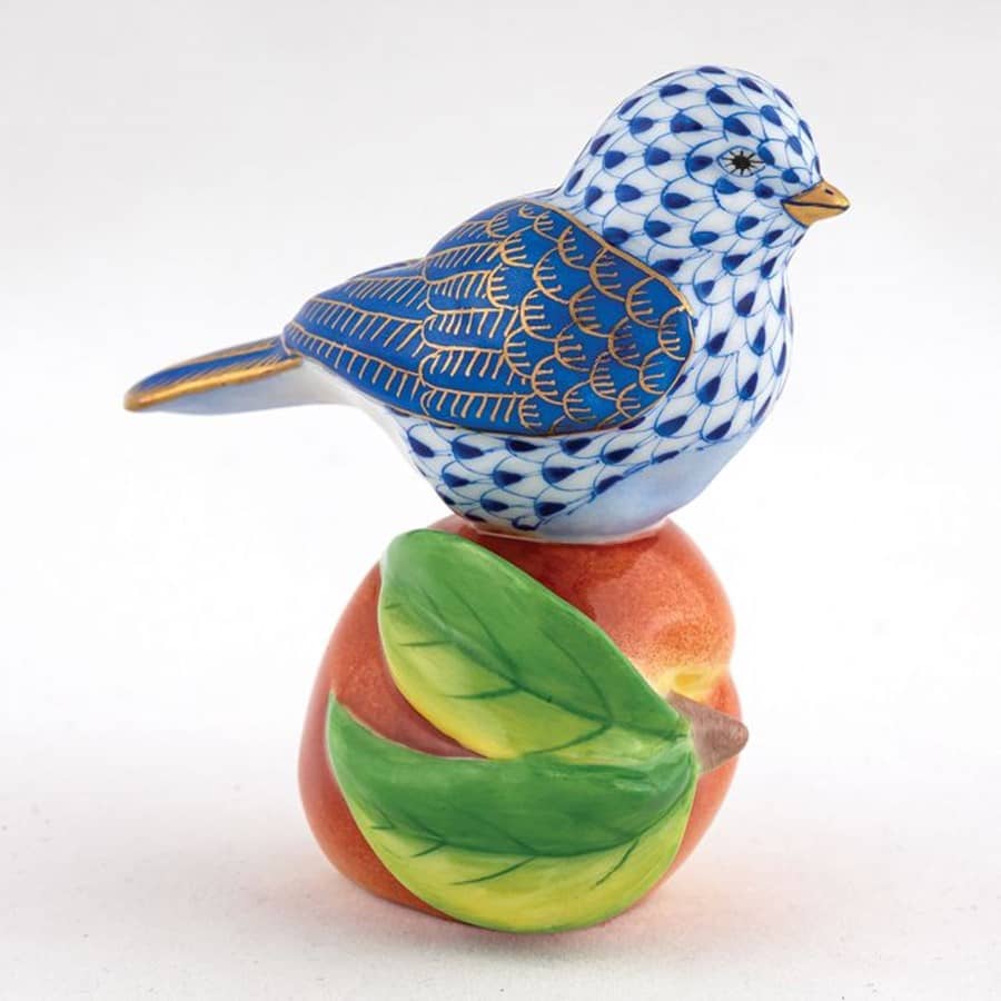 Bird on a Peach Blue