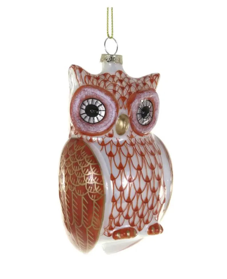 Calico Owl Ornament