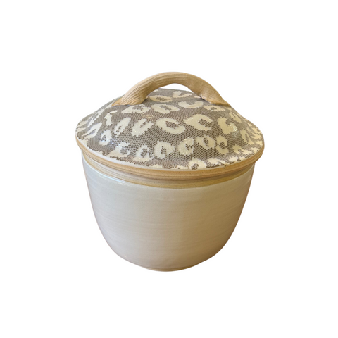 Covered Jar - Leopard Mocha