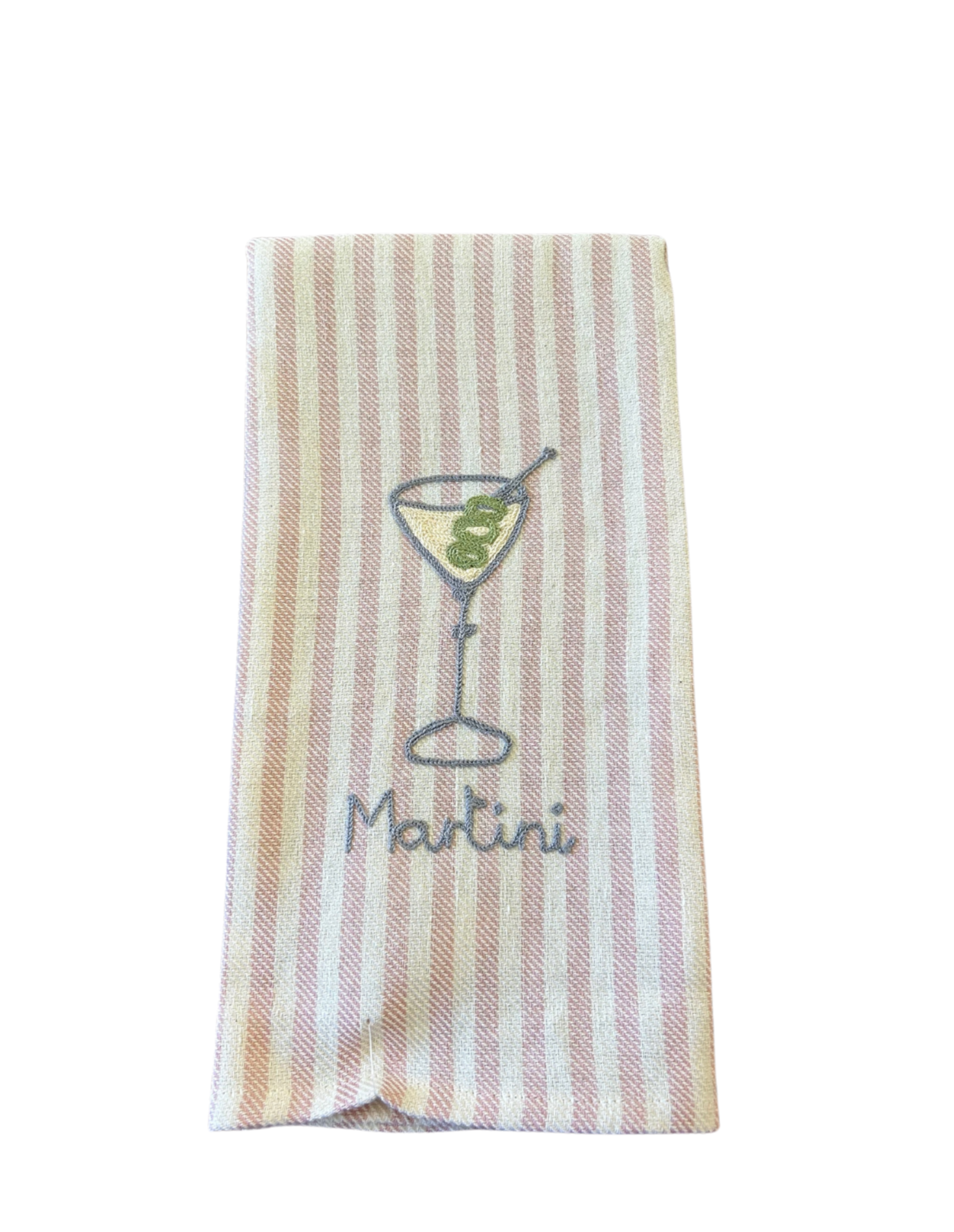 Embroidered Kitchen Towel- Martini
