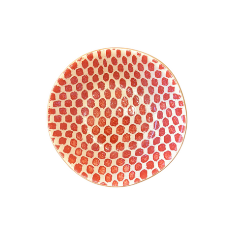 Small Pet Bowl - Dot Poppy
