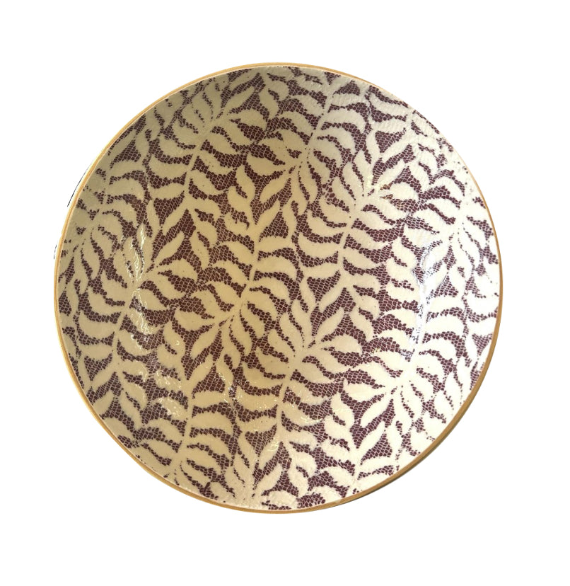 Fern Bordeaux Medium Serving Bowl