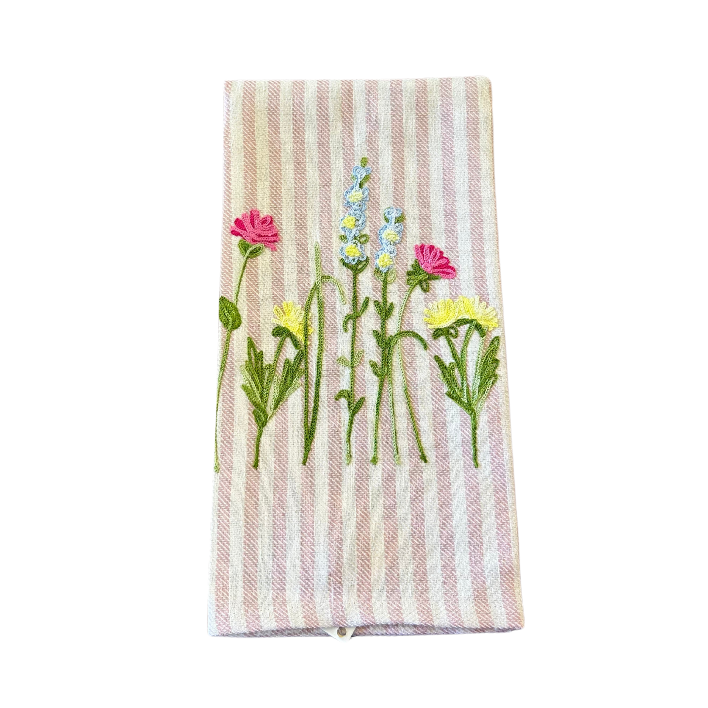 Embroidered Kitchen Towel- Flowers