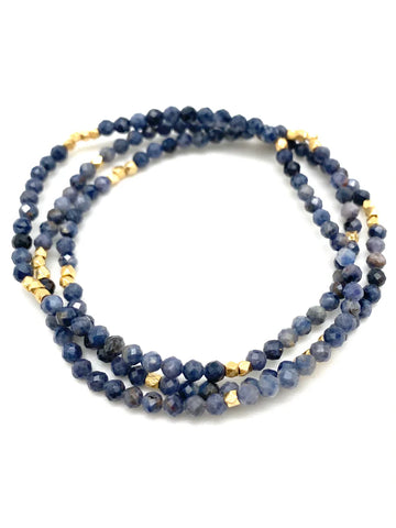 Sigrid Beaded Bracelet -Blue Sapphire