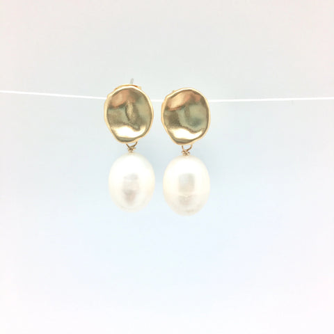 Molly Earing- Gold/White