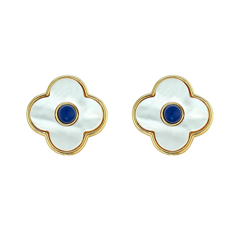 Angelina Stud Lapis Earrings