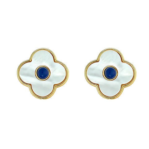 Angelina Stud Lapis Earrings