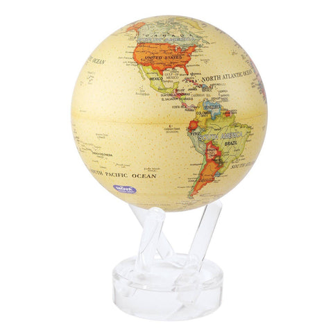 Political Map Yellow Rotating Mova Globe