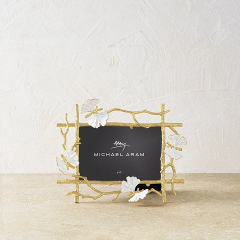 Butterfly Ginkgo Gold Frame-4x6