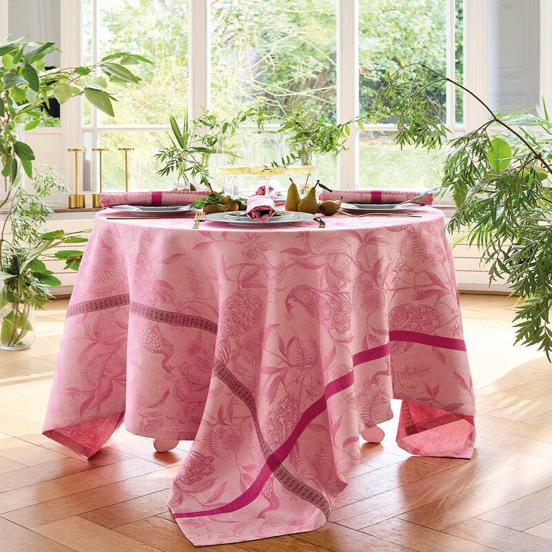 Tablecloth À l'orangerie Linen-Pink