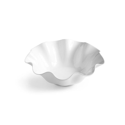 Large White Clam Serving Bowl