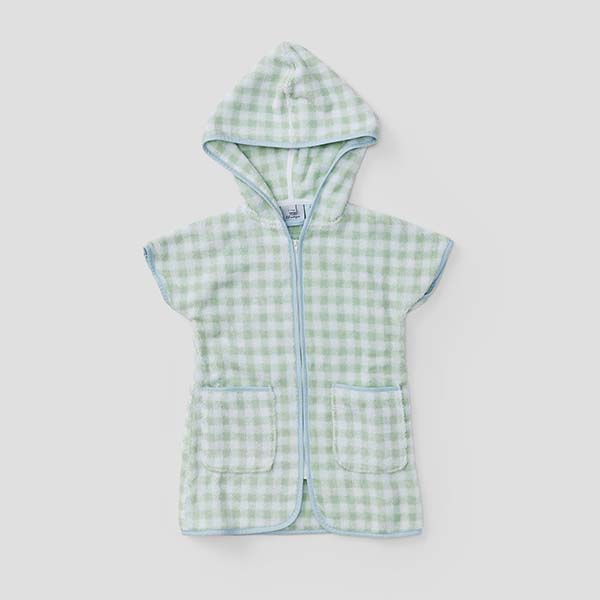 Kids’ Cover Up-Sea Foam Gingham