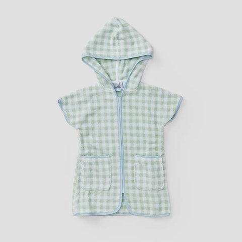 Kids’ Cover Up-Sea Foam Gingham