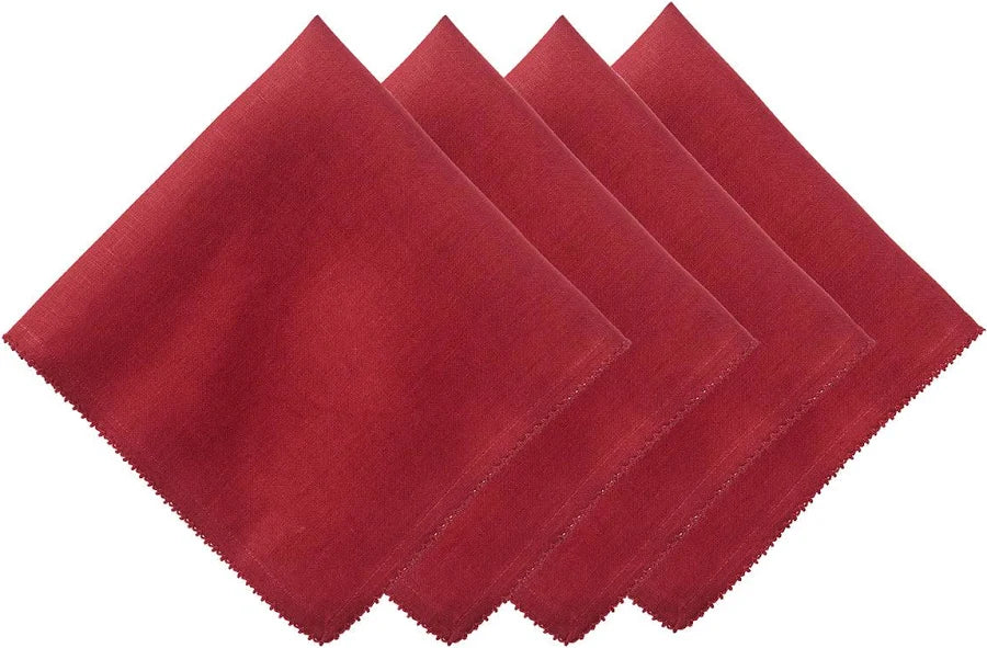 Berry Scallop Napkin Set/4 Ruby