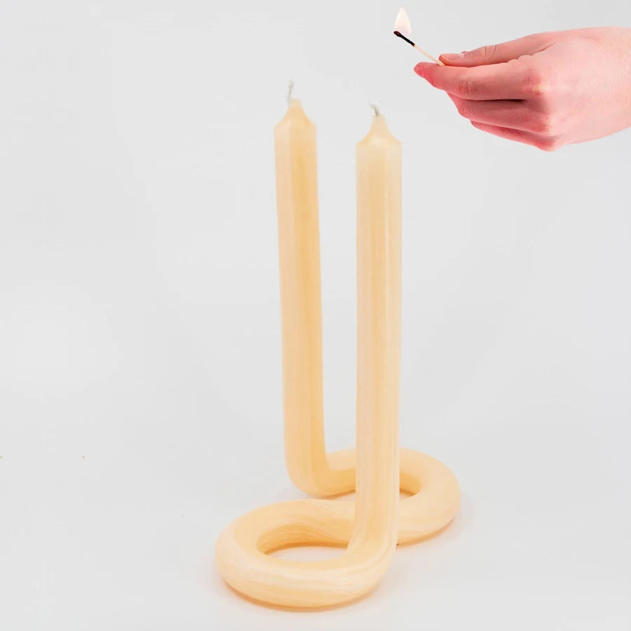 Twist Candle-Peach