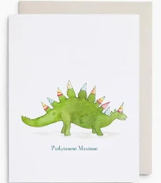 partysaurus bday card