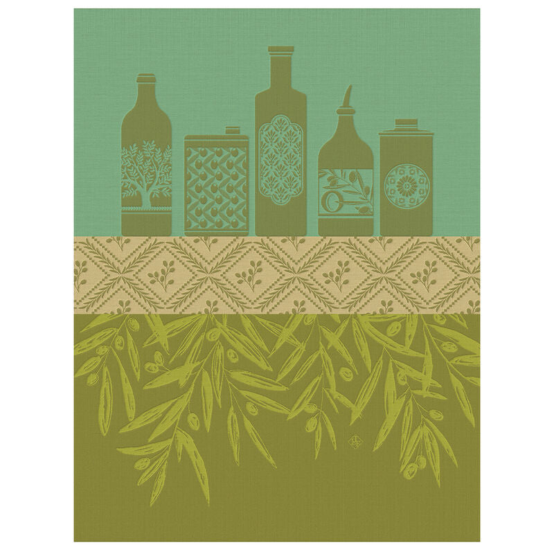 Tea towel Huiles provençales Cotton-Green