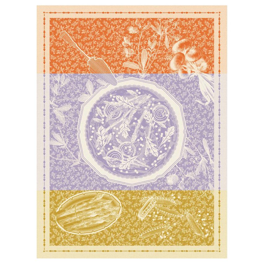 Tea towel Tarte Printanièr-Purple