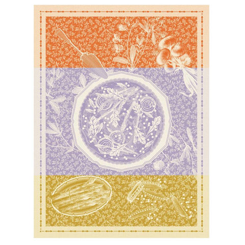 Tea towel Tarte Printanièr-Purple