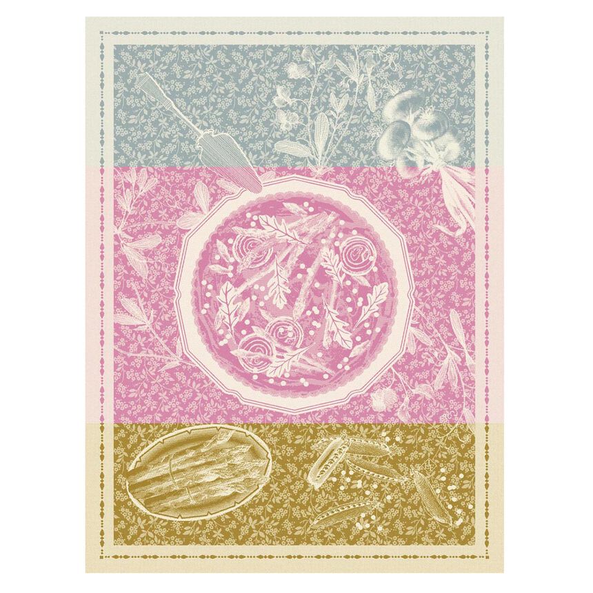 Tea towel Tarte Printanière-Pink