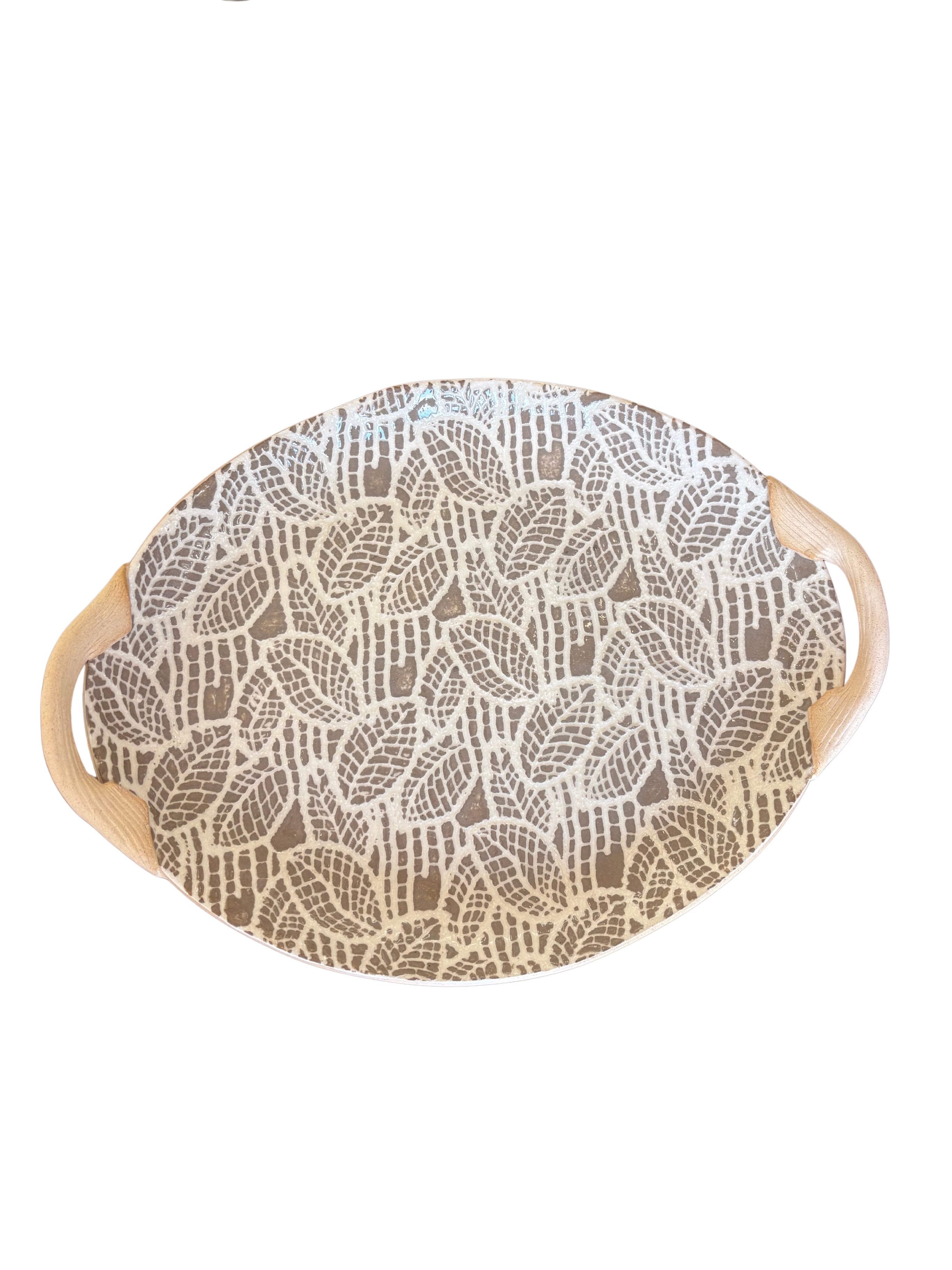 Small Oval with Handles Topiary Mocha