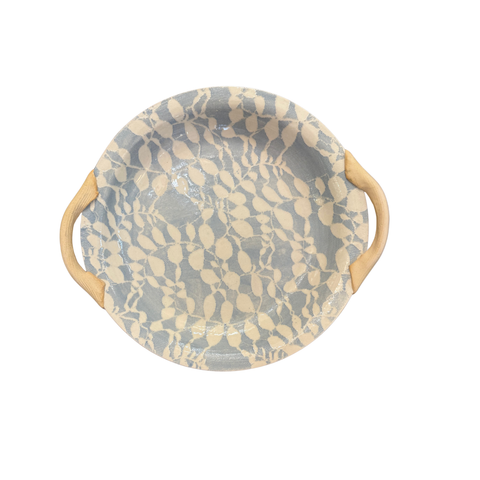 Aspen Round Platter with Handles- Opal