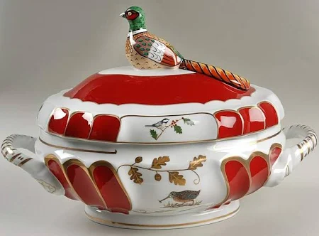Winter Game Birds Oval Tureen and Lid