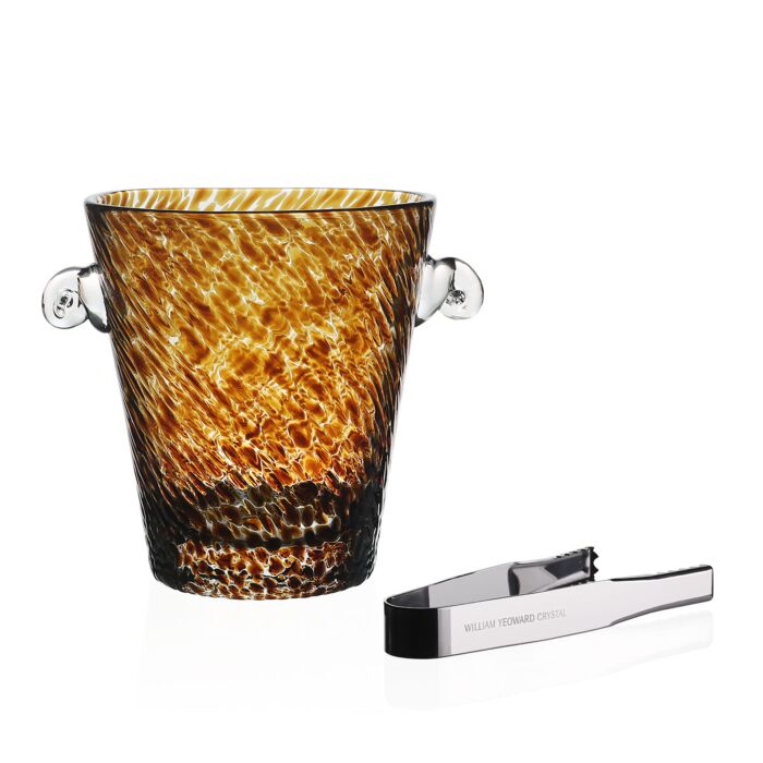 Vanessa Ice Bucket & Tongs Tortoise