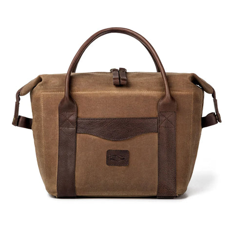 White Wing Waxed Canvas Cooler-Smoke/Brown
