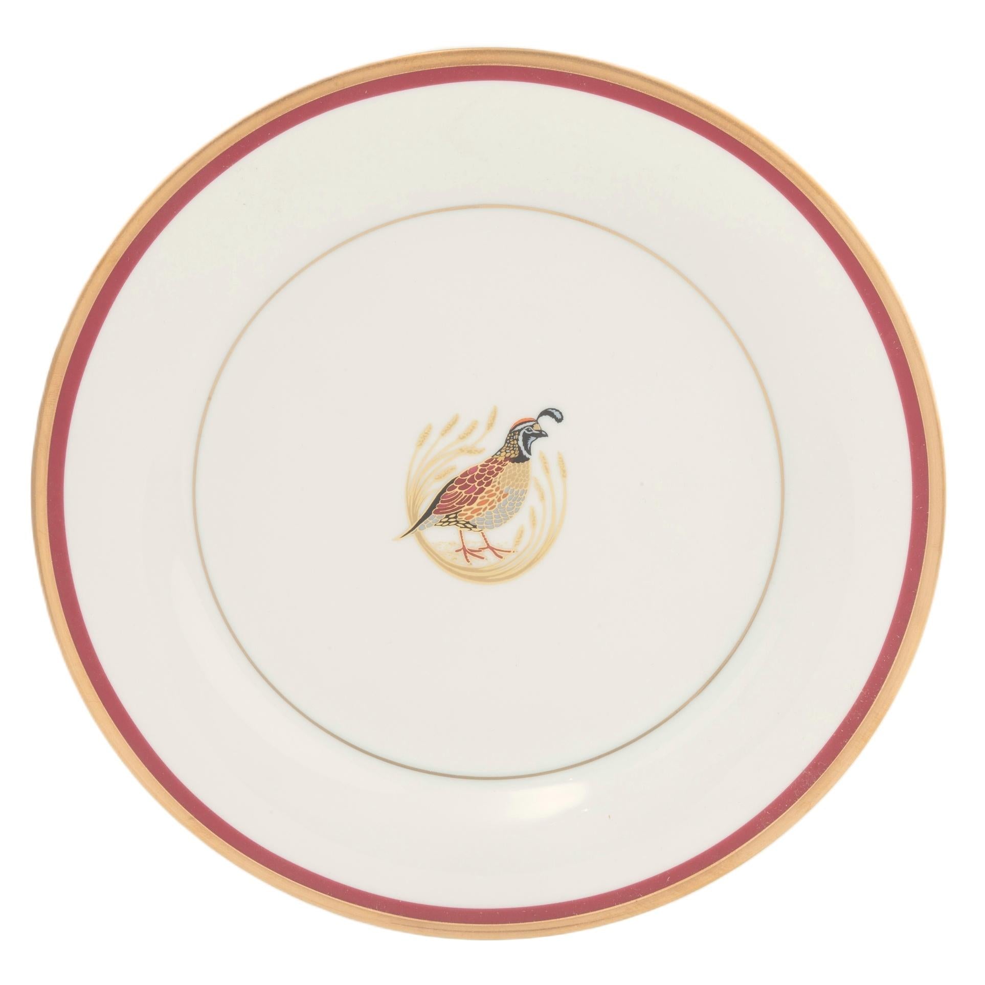 Charlotte Moss Quail Motif Salad Plate
