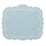 Linho Scalloped Rectangle Placemats, Set/4