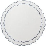 Linho Scalloped Round Placemat, set of 4