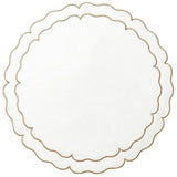 Linho Scalloped Round Placemat, set of 4