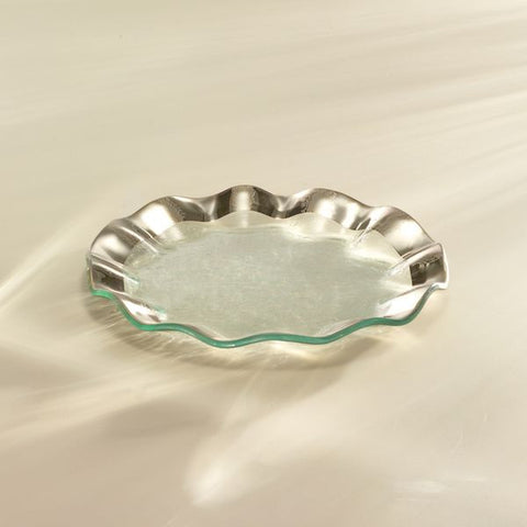 Ruffle Platinum Salad Plate