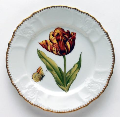 Old Master Tulips Red, Yellow & Orange Tulip Salad Plate