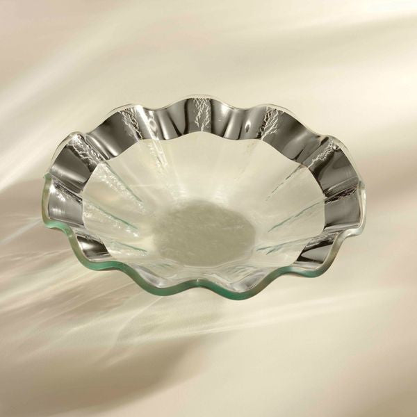 Ruffled Platinum 7' Bowl