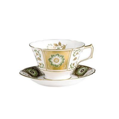 Derby Panel Green Tea Cup & Saucer