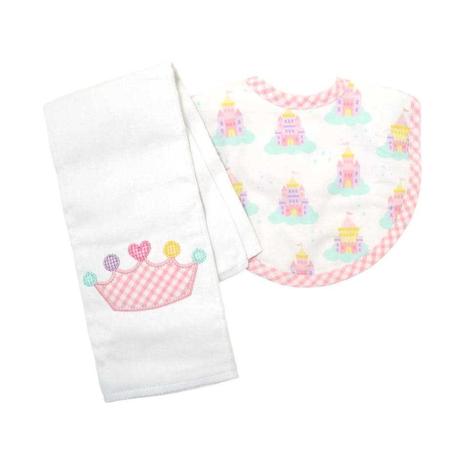 Princess Basic Bib & Burp Set