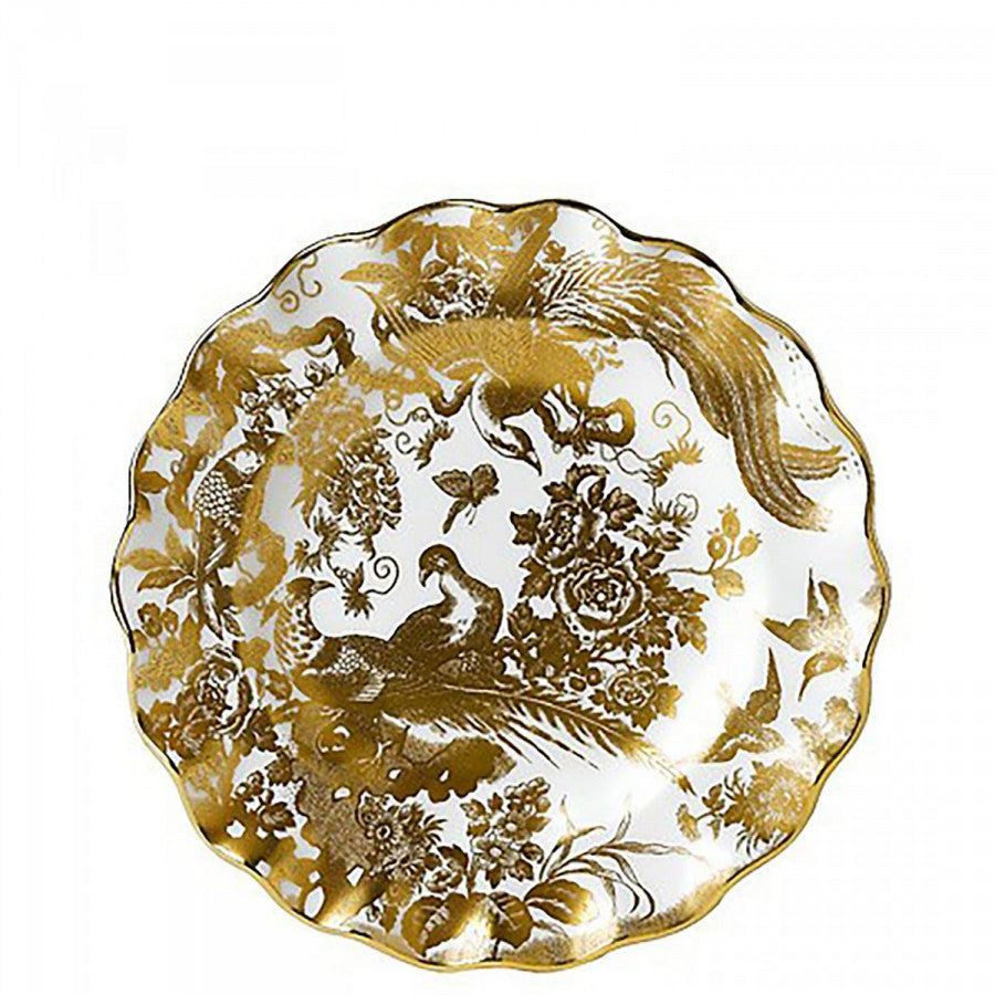 Gold Aves Fluted Dessert Plate