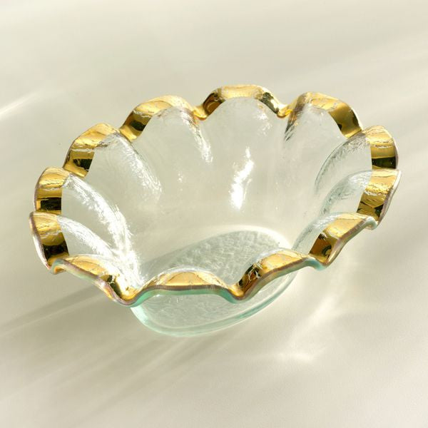 Ruffle Gold Dip Bowl