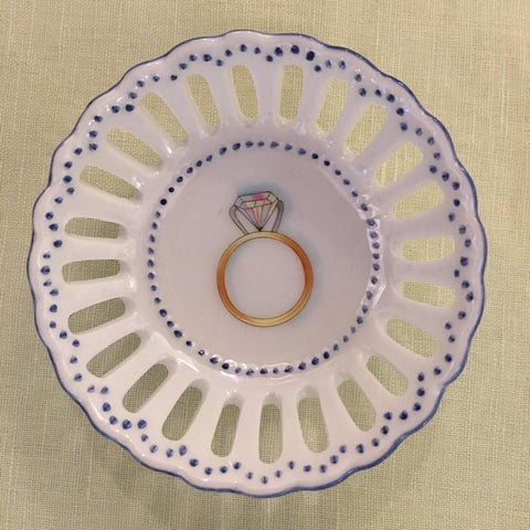 Engagement Ring Dish Blue