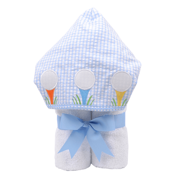 Everykid Hooded Towel Blue Golf Game