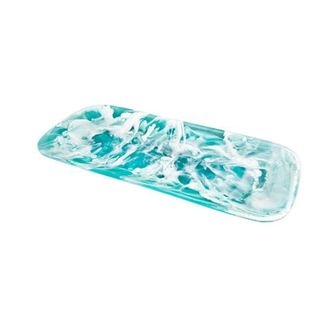 Aqua Swirl Classical Rectangle Platter