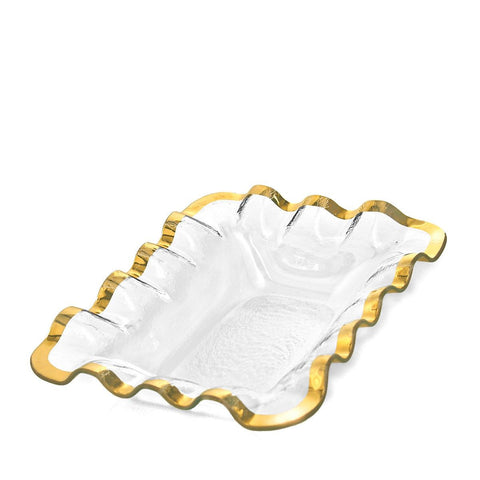 Ruffle Gold Bread Basket