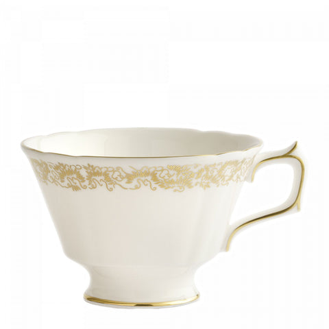 Gold Aves Narrow Border Band Tea Cup & Saucer