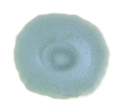 Plume Ocean Blue Dinner Plate, Large