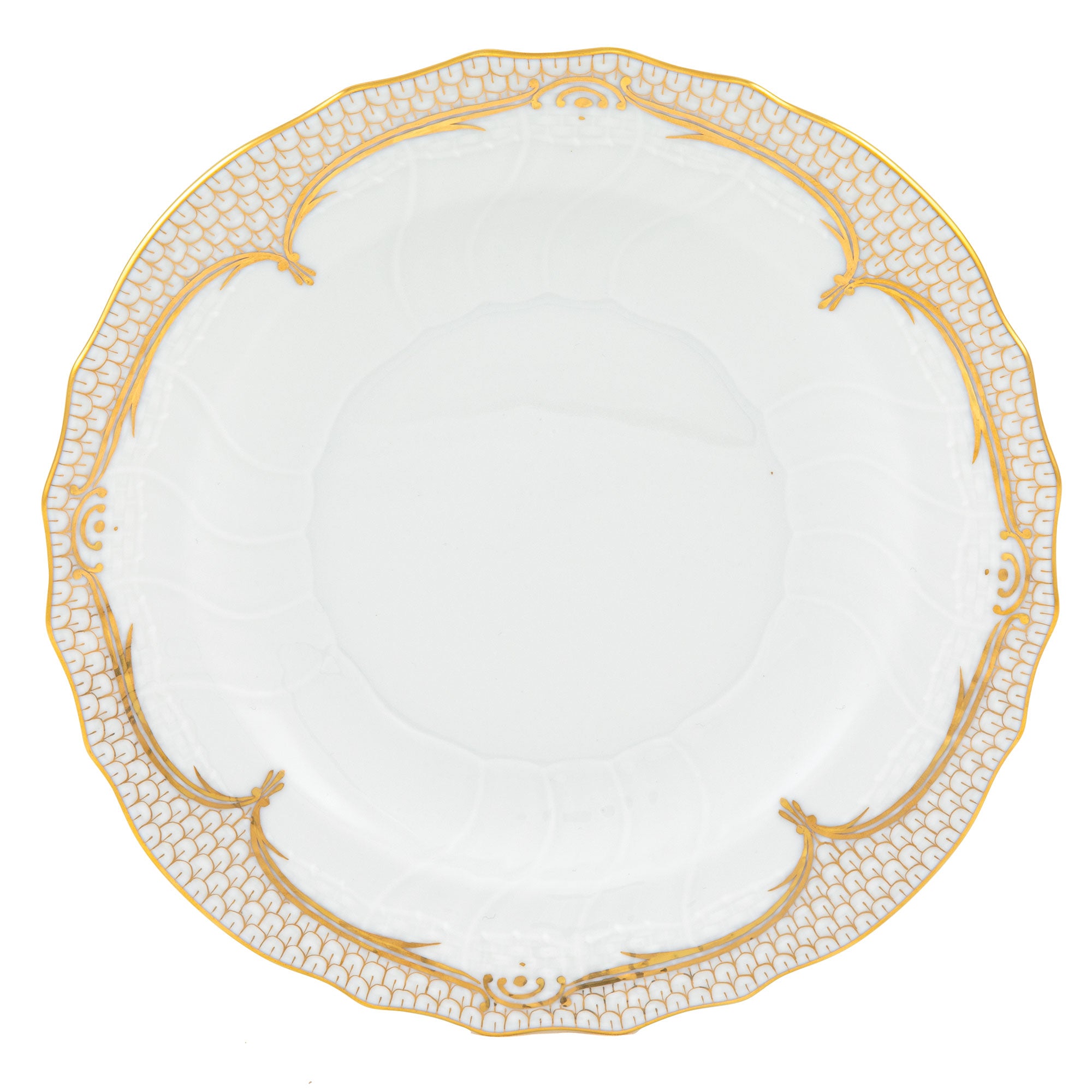 Golden Elegance Salad Plate