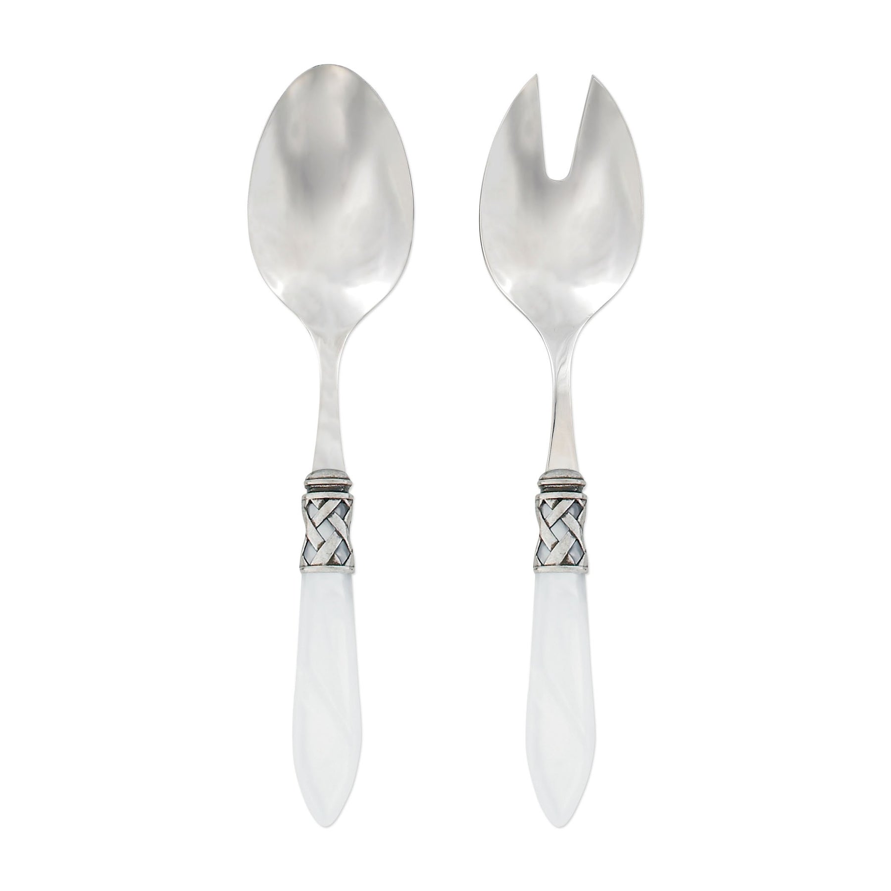 Aladdin Antique Salad Server Set-White