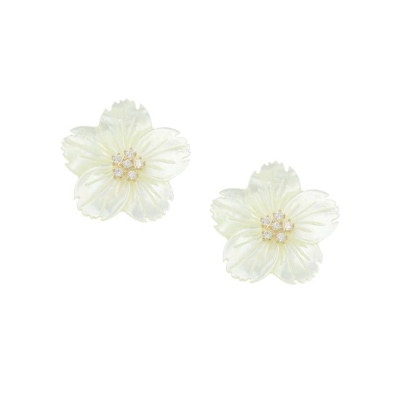 Pearl Flower Studs