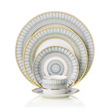 Arcades Grey & Gold Dessert Plate